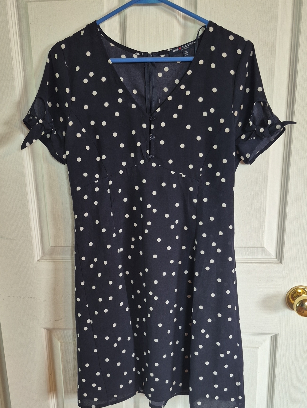 Navy Polka Dot Summer Dress